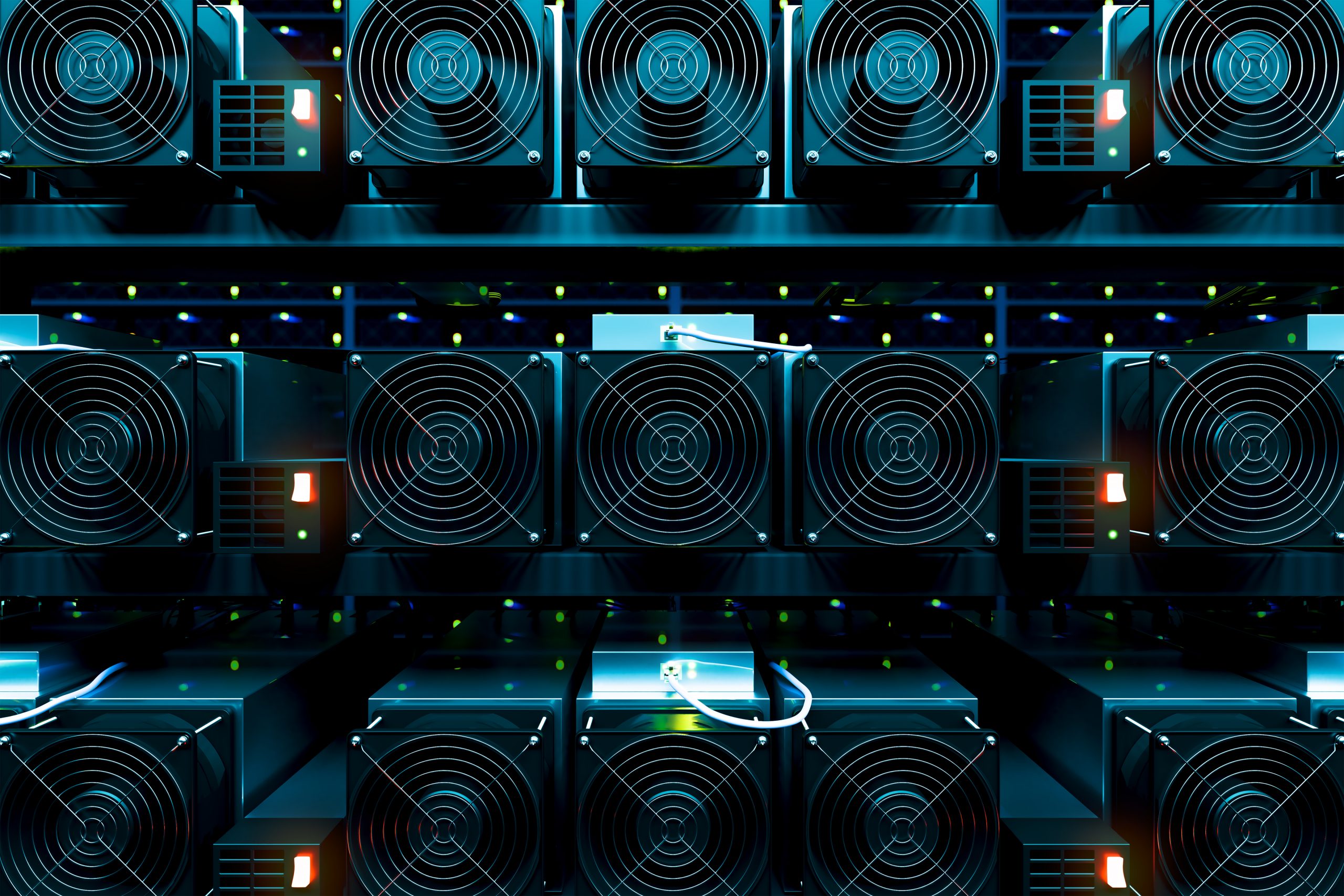 Design,Element.,3d,Illustration.,Rendering.,Dark,Bitcoin,Cryptocurrency,Mining,Farm